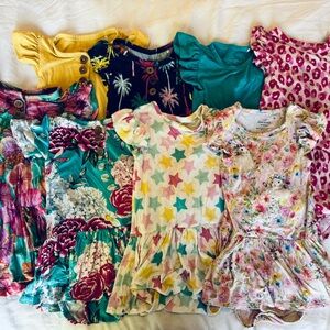 8 Posh Peanut Bodysuit Twirl Dresses, 18-24 month